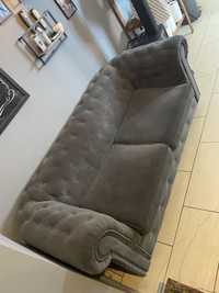 Sofa chesterfield rozkładana welur