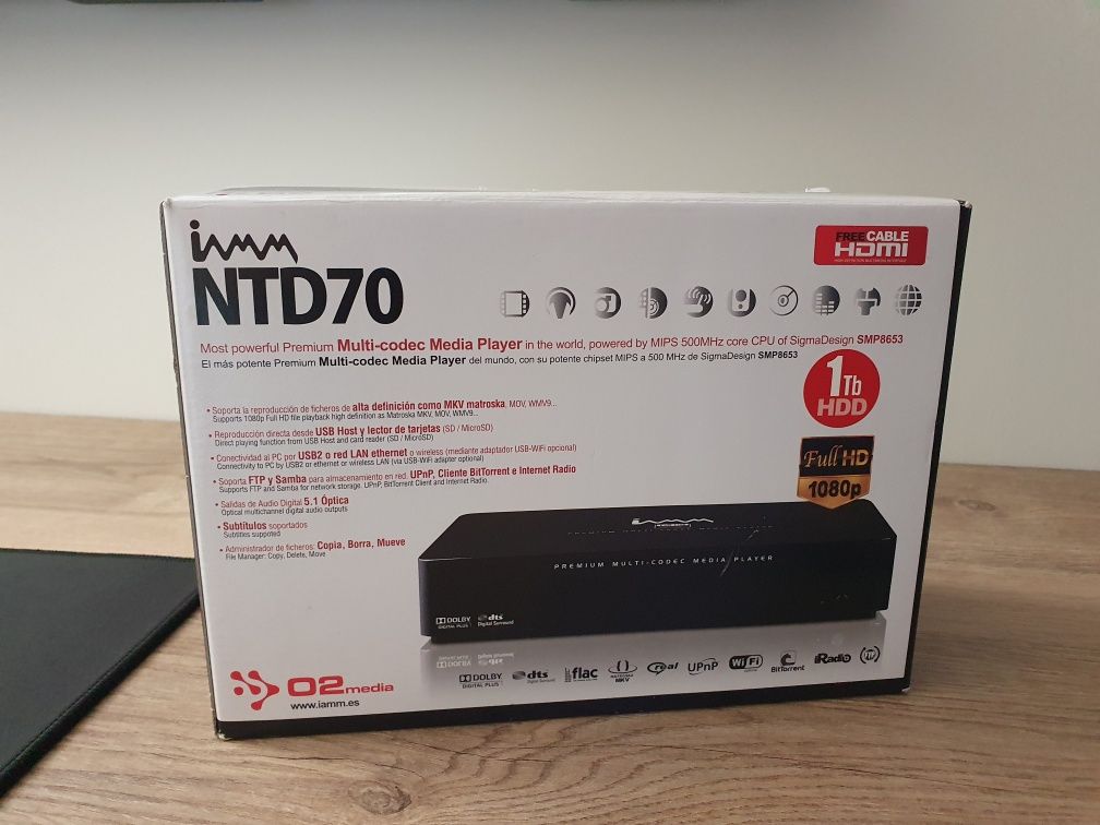 Leitor multimédia Iamm NTD-70 1TB