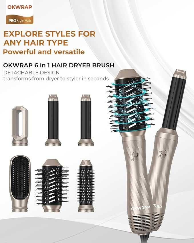 Air Styler 6w1 OKWRAP WT-623 Suszarka lokówka szczotka