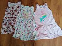 Sukienki letnie r. 110/116 H&m Minnie, Peppa, Frozen