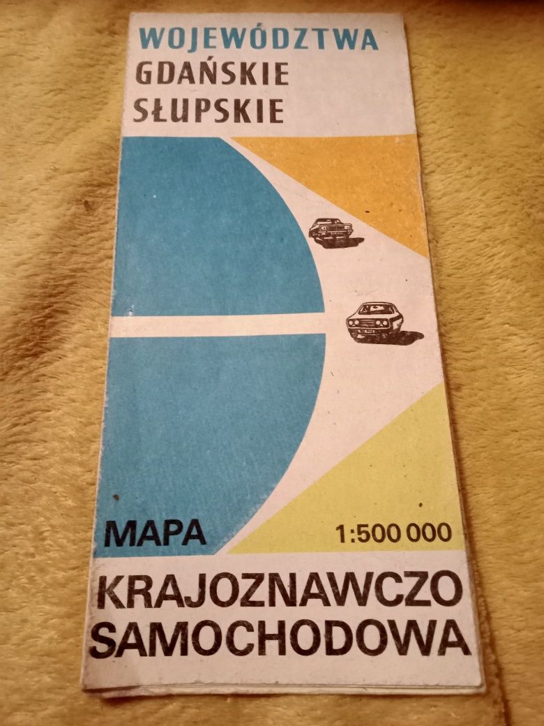 Mapa krajoznawczo samochodowa województwa gdańskie słupskie 1979