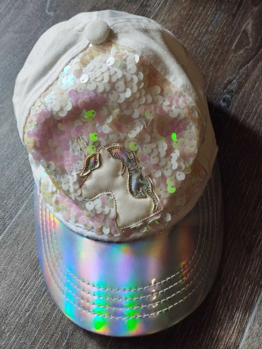 Кепка бейсболка для дівчинки з пайетками галограмою George шапки h&m