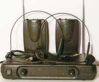 Подвійні наголовні гарнитури радіо петлички з прищепкюй мікрофони sm58