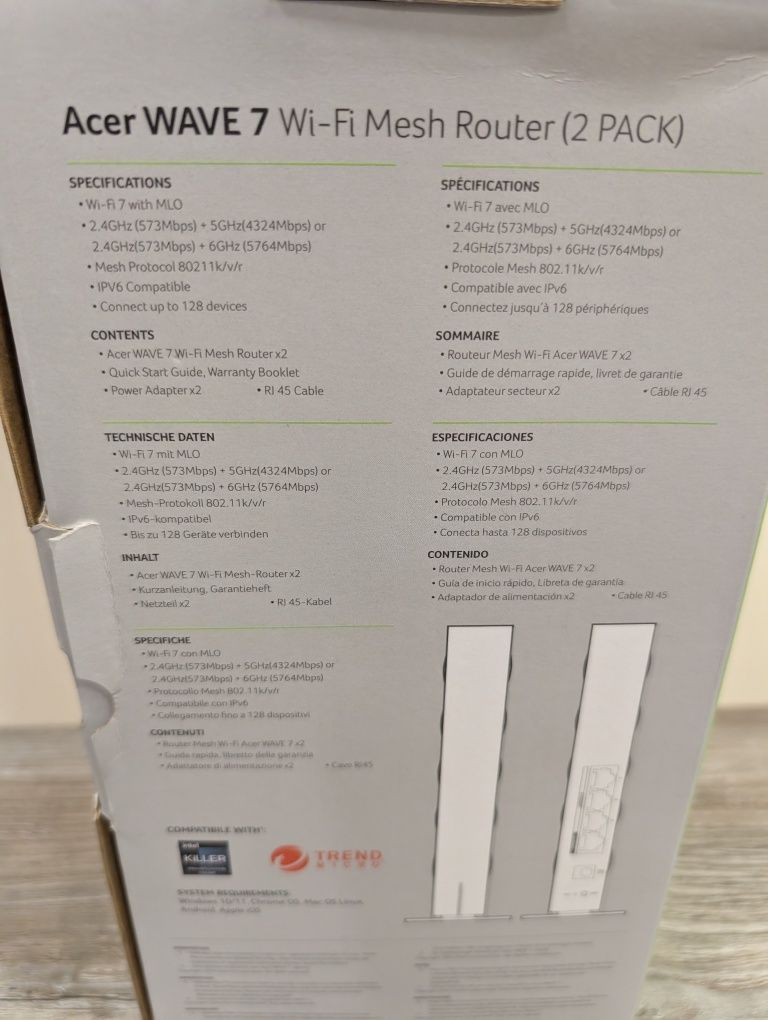 Acer wave 7 router mesh duopack  wifi 7 gwarancja