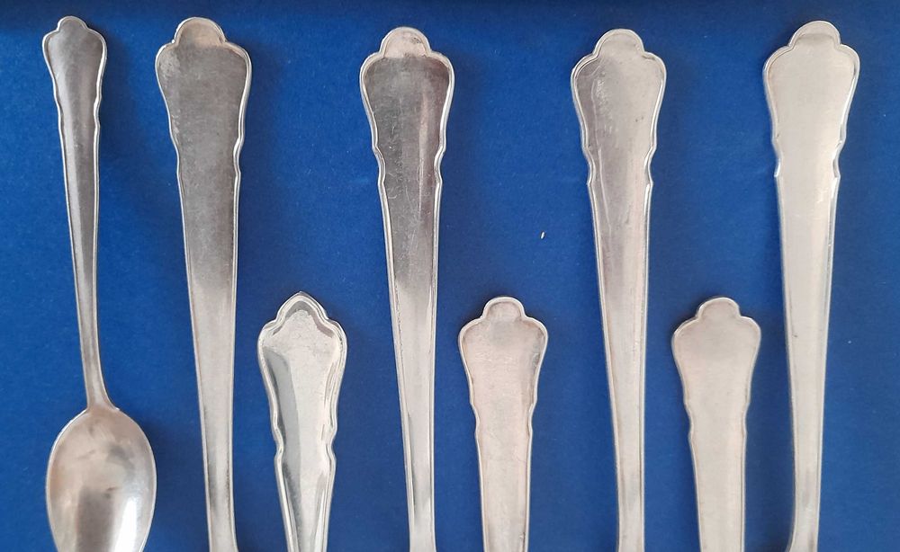 Vintage Posrebrzane Sztućce GAB EXTRA NS Szwecja Plater_14 sztuk