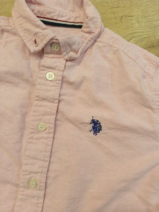 Różowa koszula polo a.s. 100 procent bawełna  8 10 lat 128  134 140