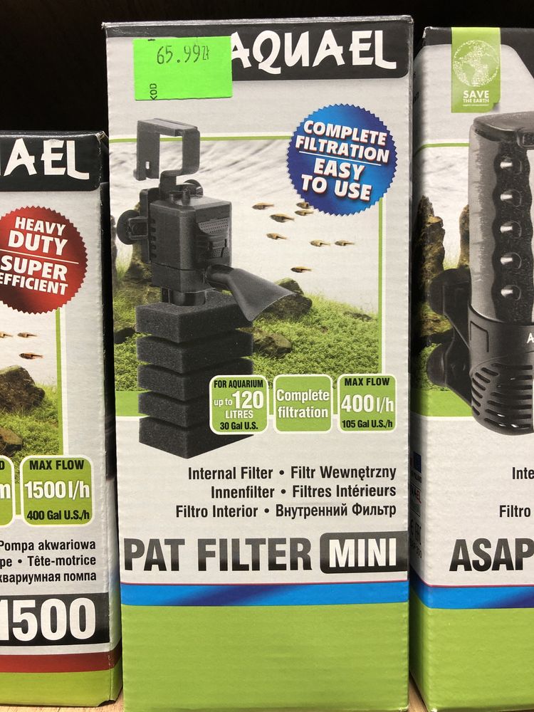 Filtr wewnętrzny pat filter mini 400L/h bardzo cichy