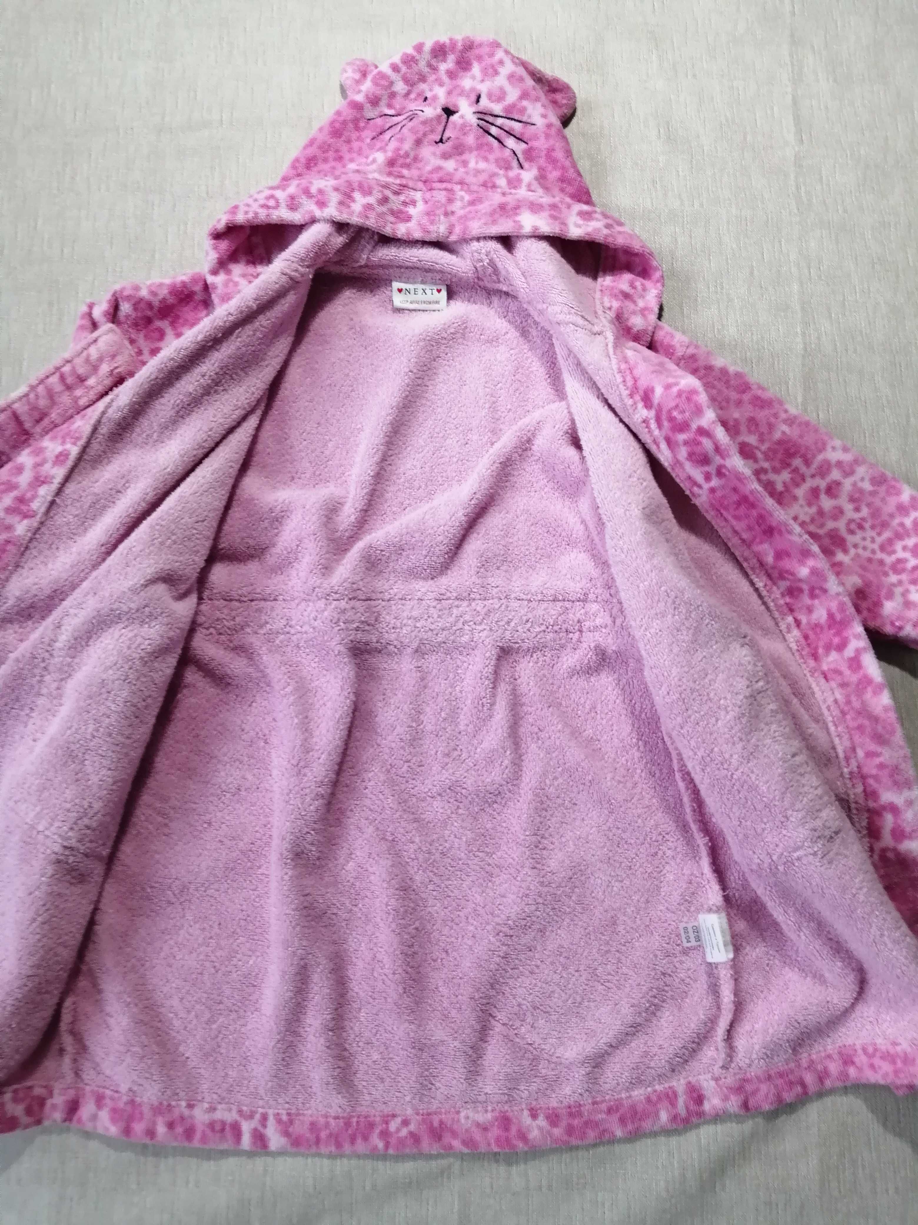 Махровий халат з вушками на дівчинку 3 - 6 років