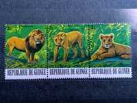 Znaczki Gwinea 1977 fauna lwy