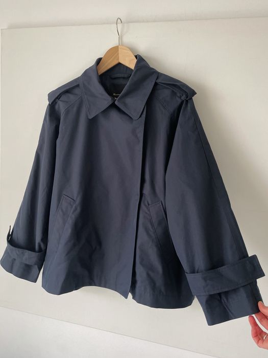 Massimo Dutti Nowy Granatowy trencz