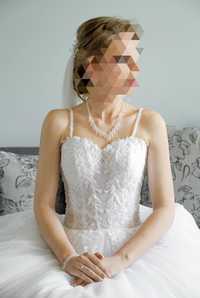 Suknia ślubna model 2021 rozmiar 36 (38) gorset wiązany