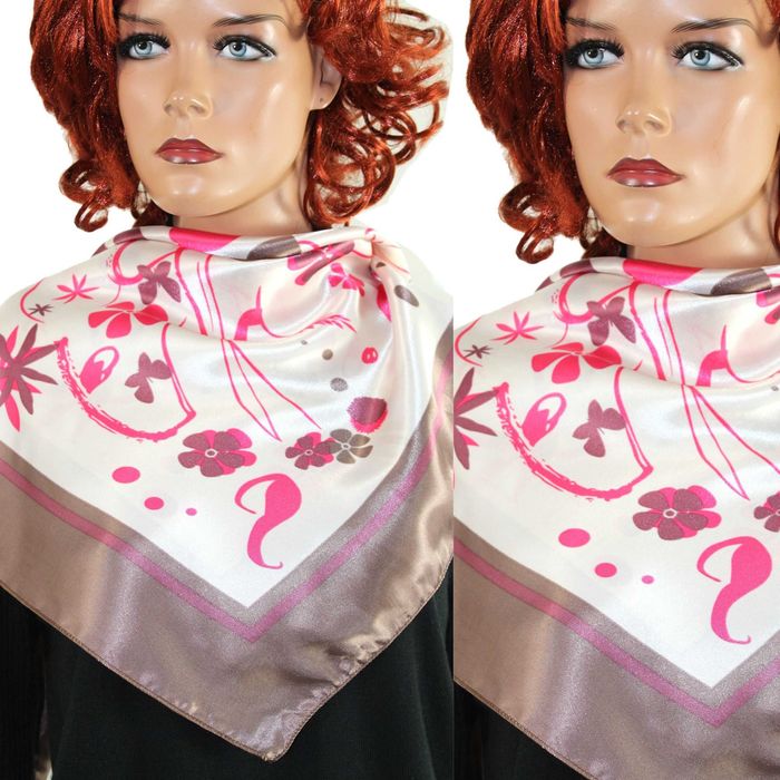 A6 Stylowa Chusta Apaszka Wzorki 73x74