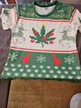 tshirt, sintético, smoke christmas