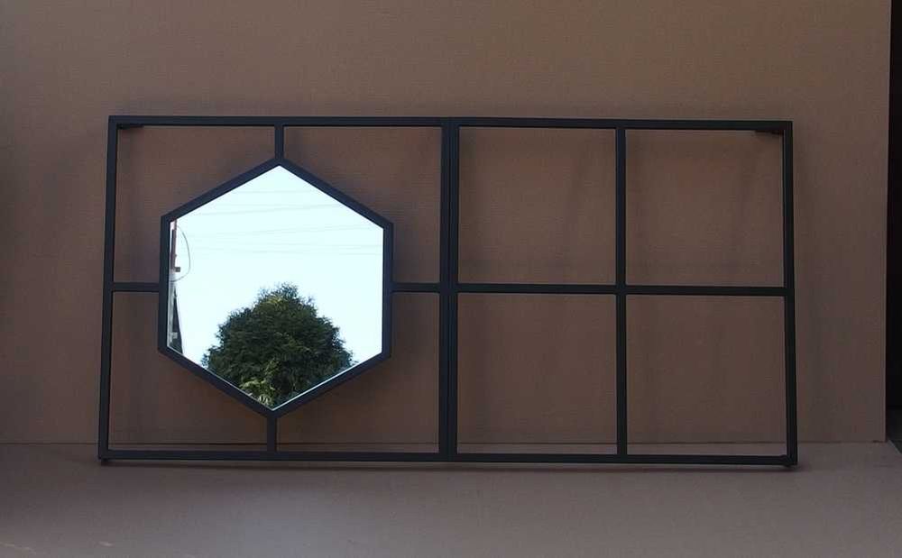 Lustro loft stelaż stal