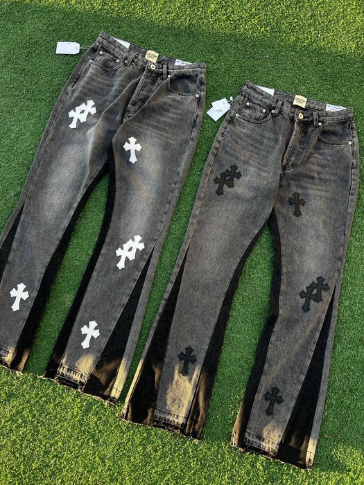 ‼️НОВИНКА‼️ Джинси Gallery dept x Chrome hearts Flared/Skini/Кльош