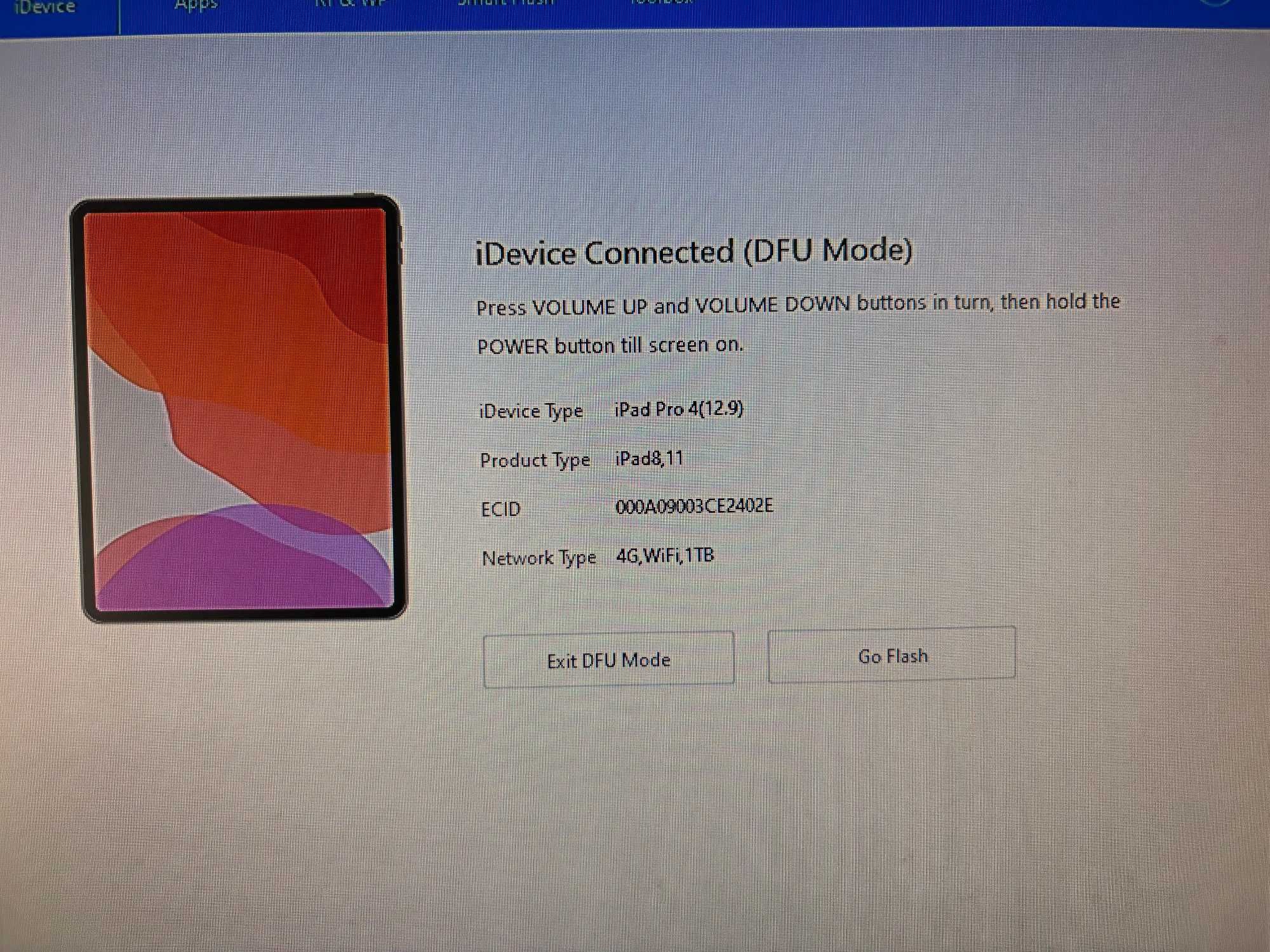 iPad Pro 12,9" 4gen 1TB cellular szary uszkodzony