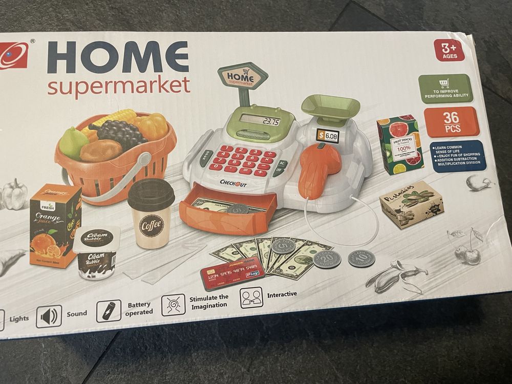 Kasa fiskalna sklep + akcesoria 36 el