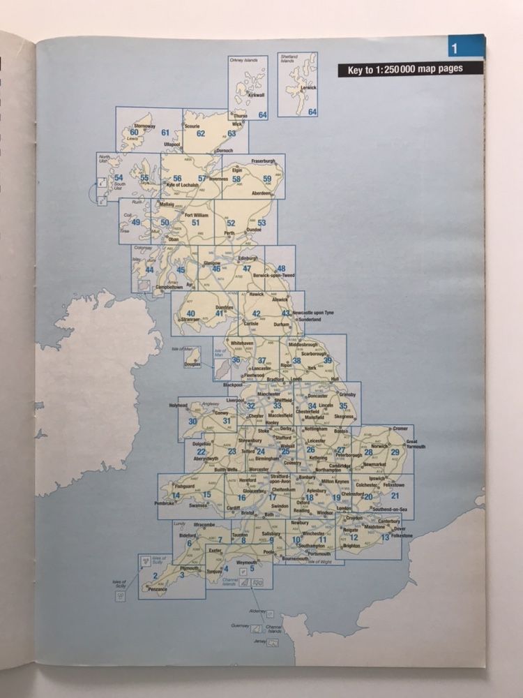 Atlas Mapa Drogowa - Wielka Brytania - Anglia 2008 Okazja