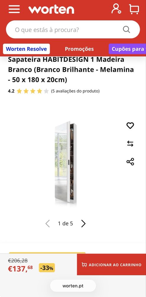 Espelho sapateira