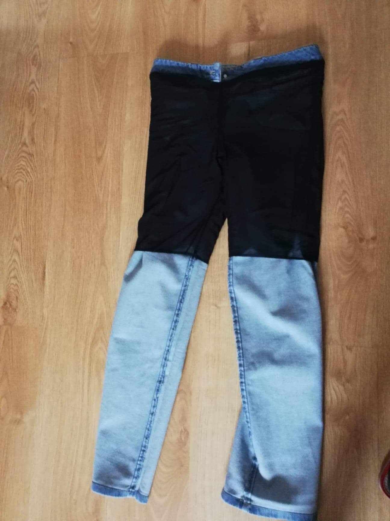 Spodnie jeans 40 nowe z bielizna wyszczuplająca