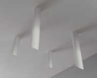 4 Lampy sufitowe białe spoty ścięte