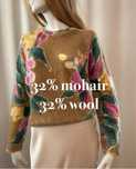 Sezane piekny moherowy sweter w kwiaty