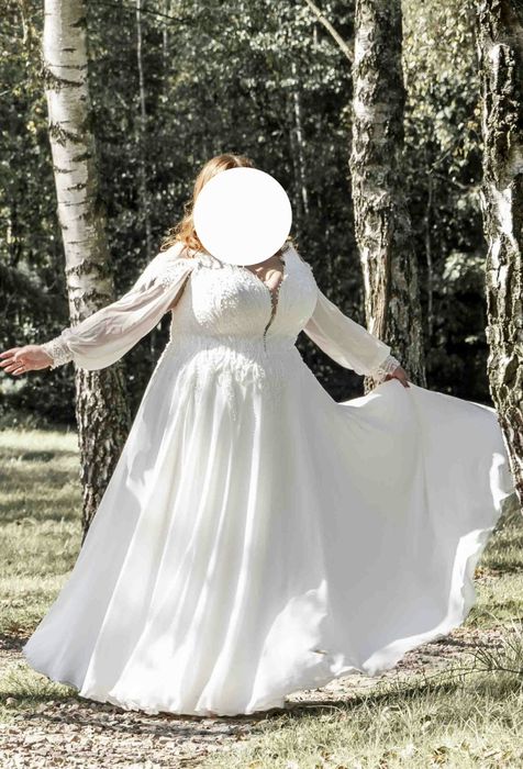 Suknia ślubna plus size 50/52