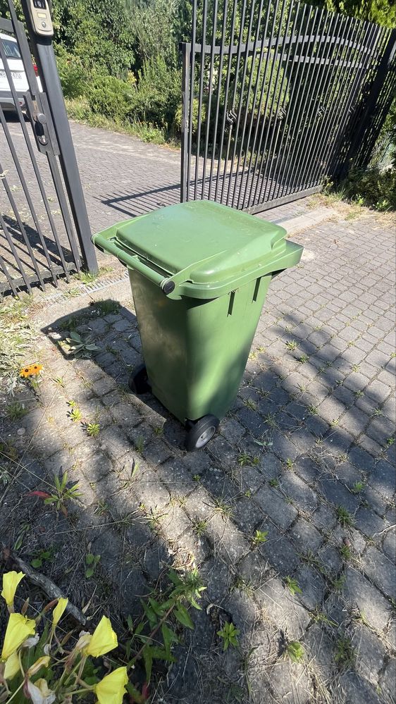 Kosz śmietnik solidny 120l zielony
