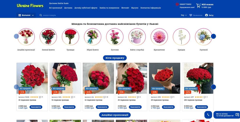 Готовий Інтернет Магазин Квітів