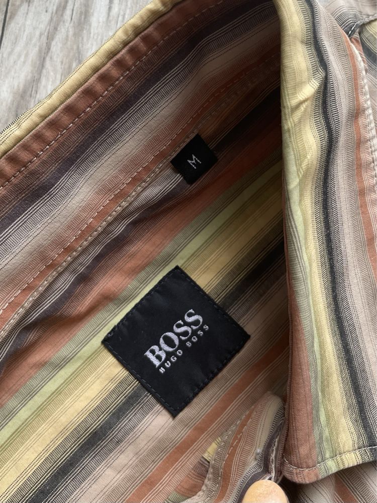 Hugo Boss piekna koszula męska paski rozm-M