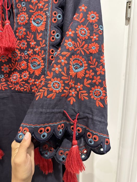 Плаття вишиванка синє червона платье вышиванка синие красная вышивка