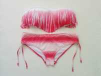 NOWY kostium kąpielowy z frędzlami BIKINI strój kąpielowy
