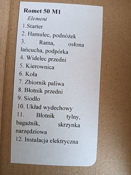 Komplet śrub nierdzewnych cały motocykl Romet pony 50 motorynka M1