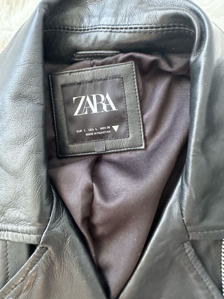 skorzana kurtka Zara rozmiar L