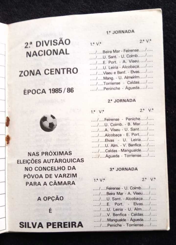 Calendário de jogos da época 85/86