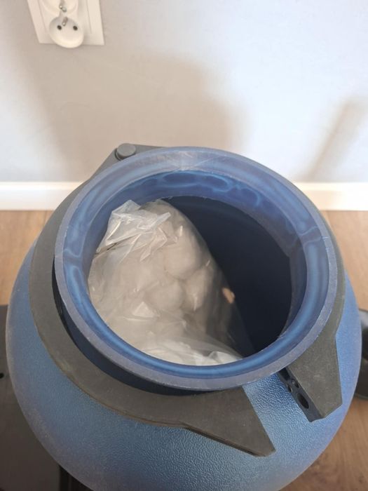 System filtrów piaskowych, pompa basenowa z kulkami niebieska Arebos