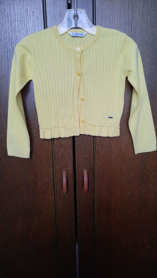 Mayoral sweterek dziewczecy rozpinany piekny żółty kolor rozm.92 jak n