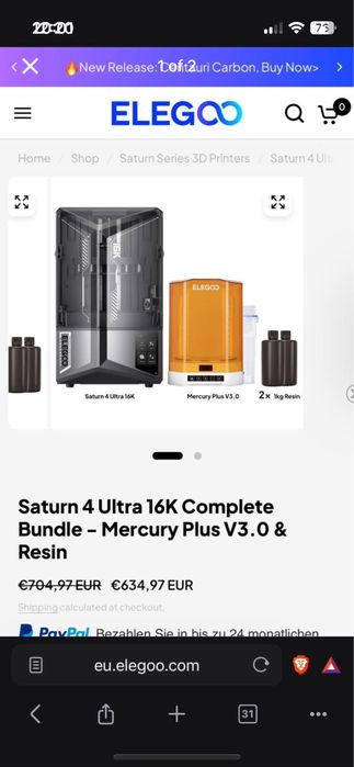 Eleegoo Saturn 4 Ultra empresora da resina 3D