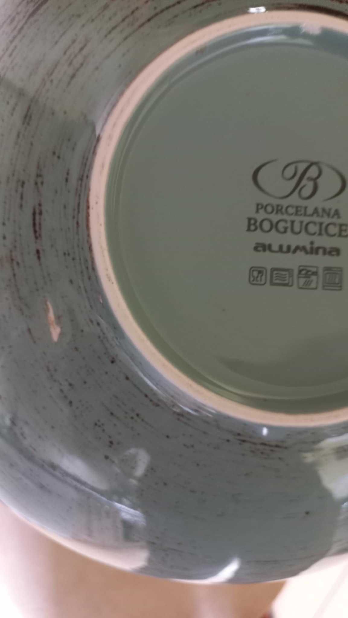 Porcelana Bogucice zestaw miski, mlecznik, cukiernica, półmisek