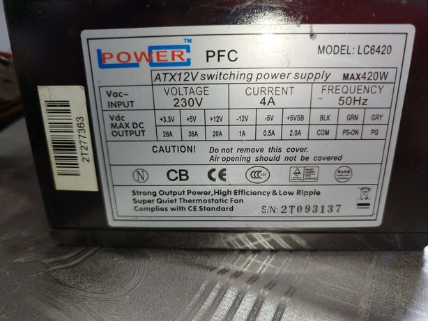 Блок живлення POWER PFC MODEL: LC6420. 420W