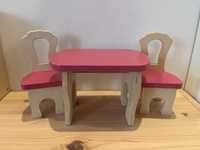 Stół krzesło krzesła drewniane mebelki meble dla lalek myszek maileg