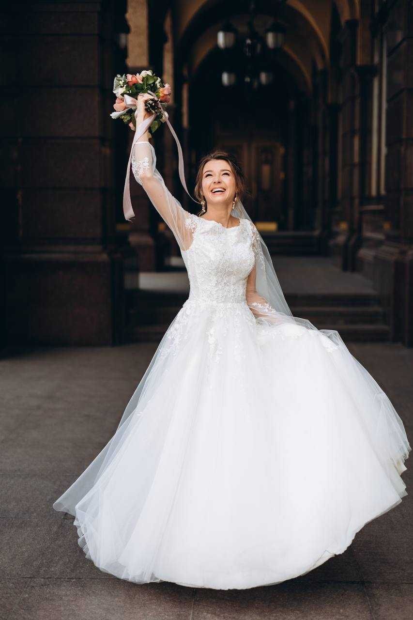 Весільна сукня айворі розмір XS-S без корсету