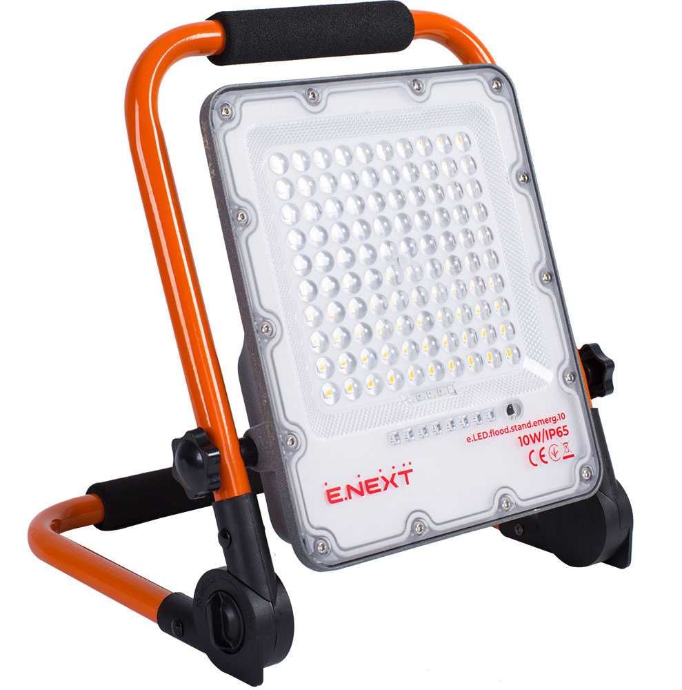 E.NEXT Reflektor Lampa LED z akumulatorem przenośny 10W 600 lm IP 65