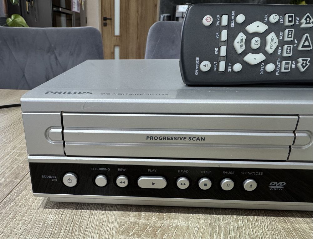 PHILIPS DVP3350V #Magnetowid VHS DVD #Combo #6 HD #Hi-Fi Stereo #Pilot