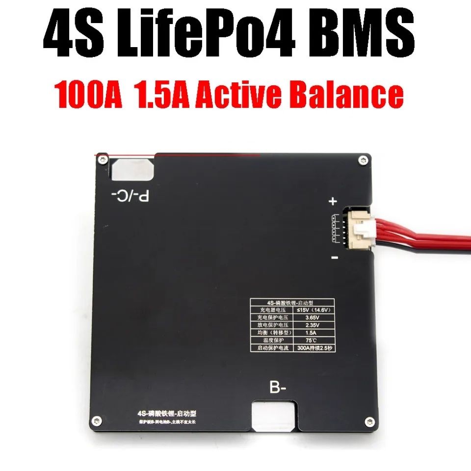 Бмс Lifepo4 12в 4s 100-300Ампер с Активным Балансиром