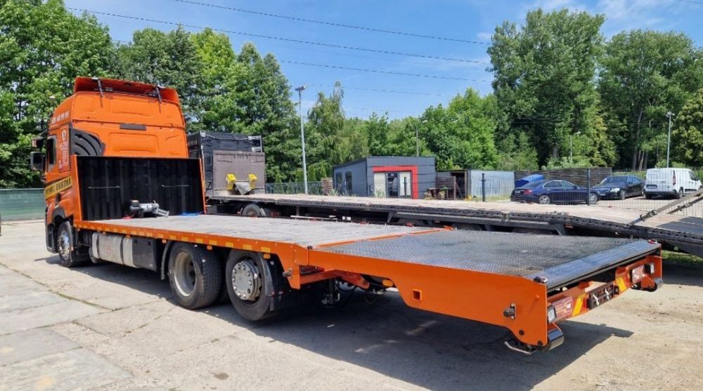 Pomoc drogowa, holownik, laweta hydrauliczna, zamiana, Renault Gama T