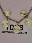 Conjunto Tous colar e brincos dourado