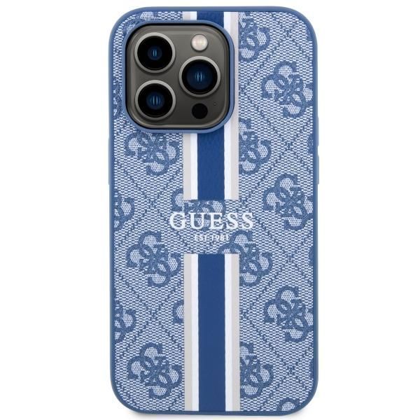 Etui Guess Guhmp14Lp4Rpsb Na iPhone 14 Pro - Niebieskie z Logo 4G