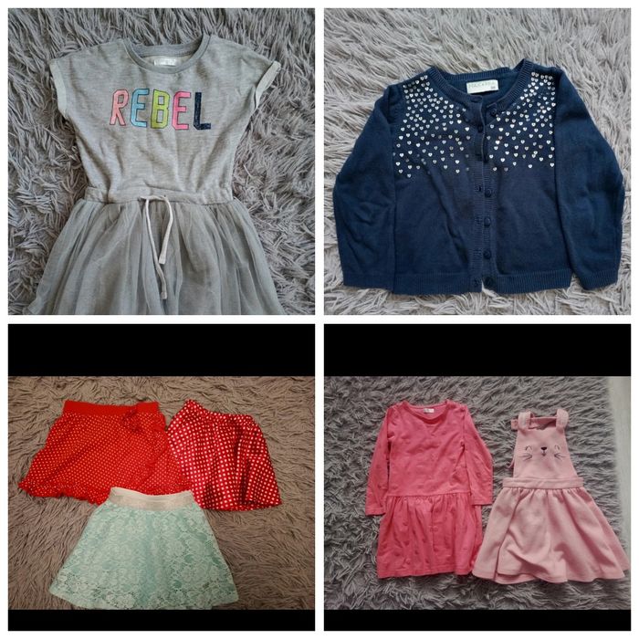 Paczka spódnice sukienki dla dziewczynki ubranka wizytowe