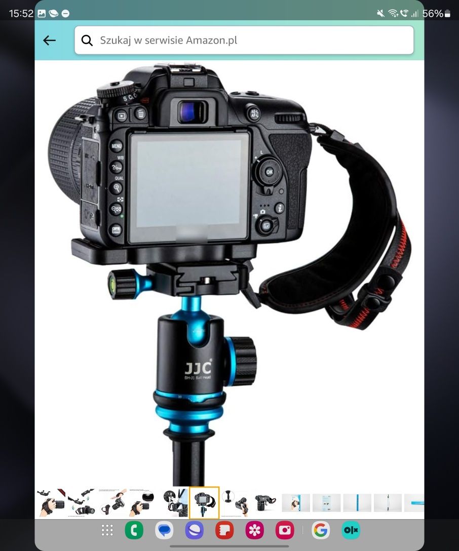 JJC Pasek na rękę do aparatu DSLR z płytą U kompatybilny z Nikon